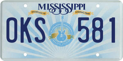 MS license plate OKS581
