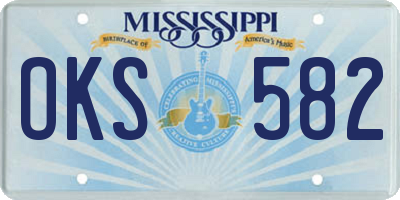 MS license plate OKS582