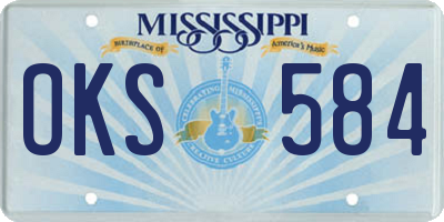 MS license plate OKS584