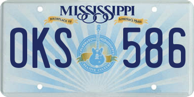 MS license plate OKS586