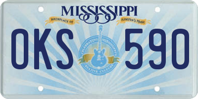 MS license plate OKS590