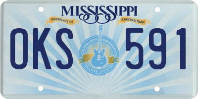 MS license plate OKS591