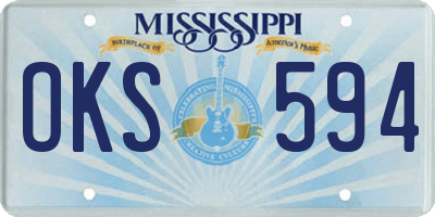 MS license plate OKS594