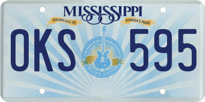 MS license plate OKS595