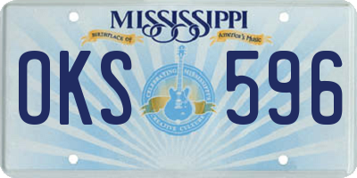 MS license plate OKS596