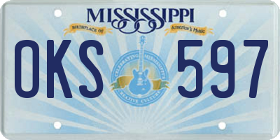 MS license plate OKS597