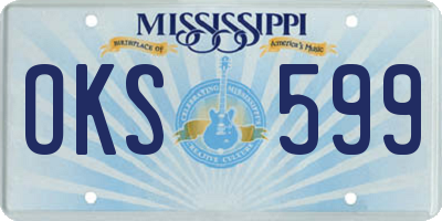 MS license plate OKS599
