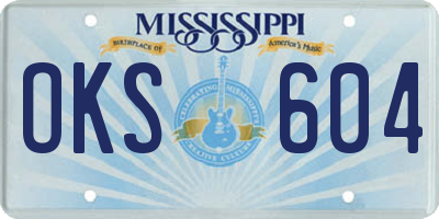 MS license plate OKS604