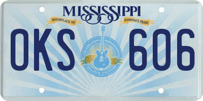 MS license plate OKS606
