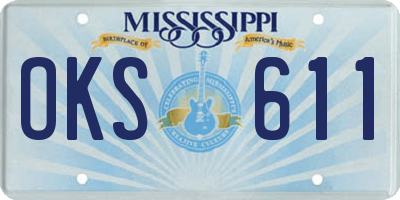 MS license plate OKS611