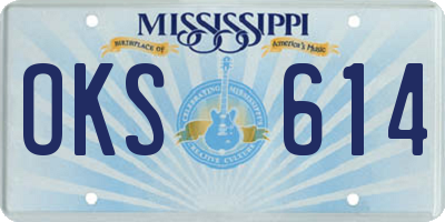 MS license plate OKS614
