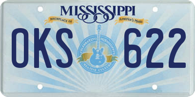 MS license plate OKS622