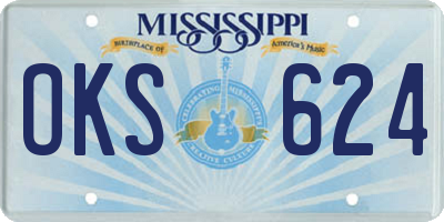 MS license plate OKS624