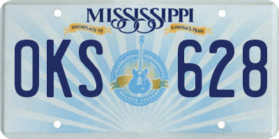 MS license plate OKS628