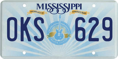 MS license plate OKS629