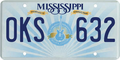 MS license plate OKS632