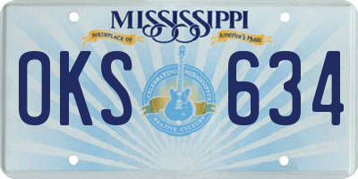 MS license plate OKS634