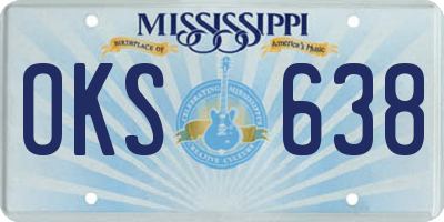 MS license plate OKS638