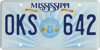 MS license plate OKS642