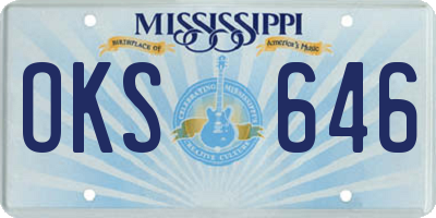 MS license plate OKS646