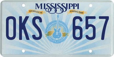 MS license plate OKS657