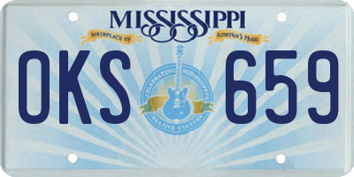 MS license plate OKS659
