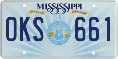 MS license plate OKS661