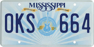 MS license plate OKS664