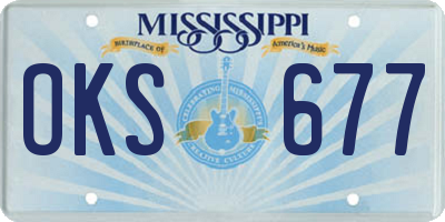 MS license plate OKS677