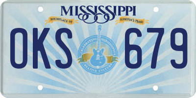 MS license plate OKS679