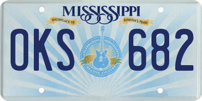 MS license plate OKS682