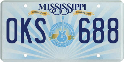 MS license plate OKS688
