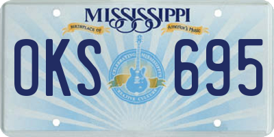 MS license plate OKS695
