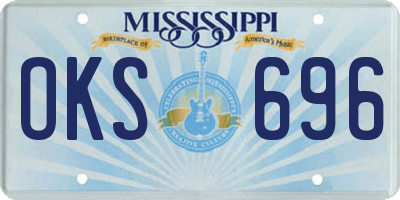 MS license plate OKS696
