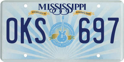 MS license plate OKS697