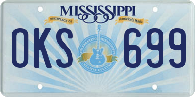 MS license plate OKS699