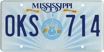 MS license plate OKS714