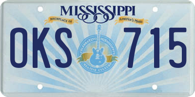 MS license plate OKS715