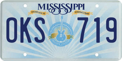 MS license plate OKS719