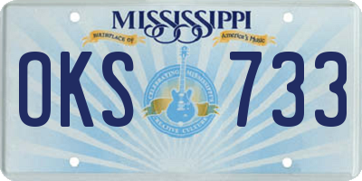 MS license plate OKS733