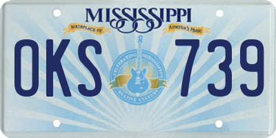 MS license plate OKS739