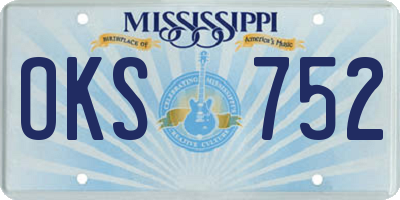 MS license plate OKS752