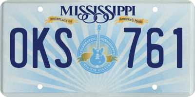 MS license plate OKS761