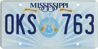 MS license plate OKS763