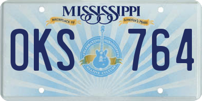 MS license plate OKS764