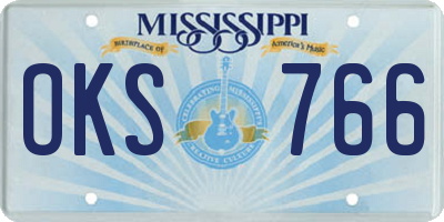 MS license plate OKS766
