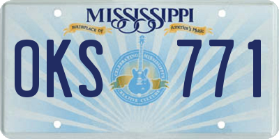 MS license plate OKS771