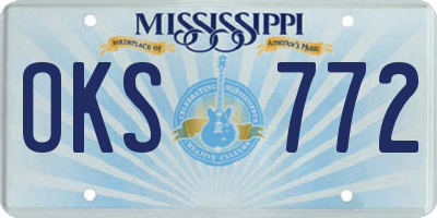 MS license plate OKS772
