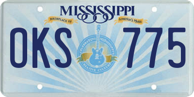 MS license plate OKS775