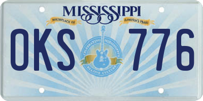 MS license plate OKS776